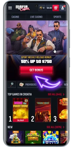 Successful registration and bonus offers at Mafia Online Casino